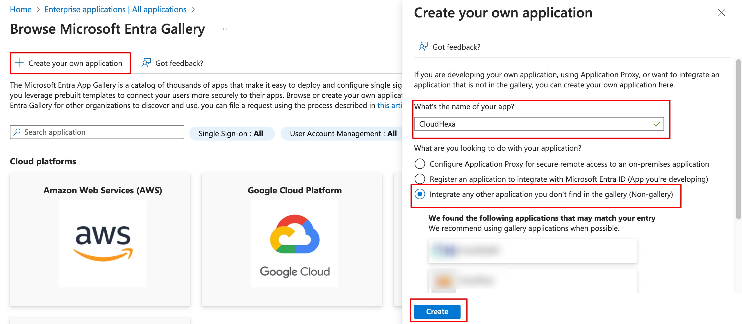 Create Application