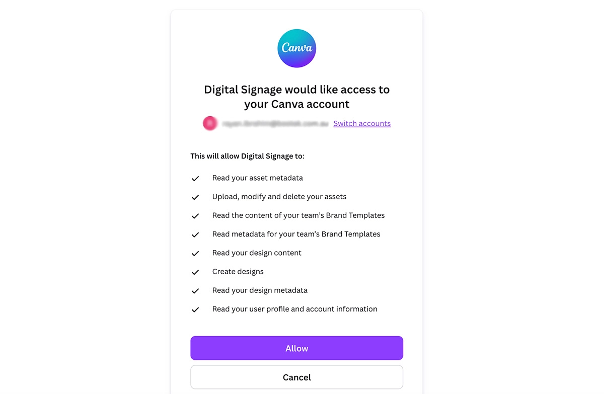 Canva App Access