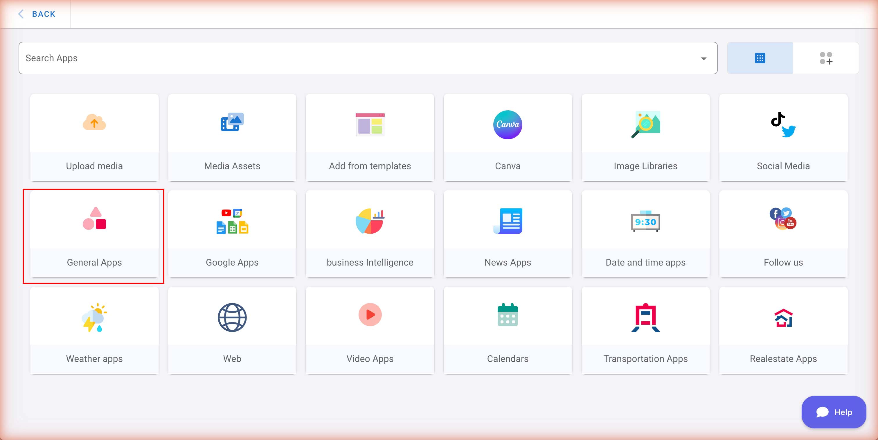 Apps Grid