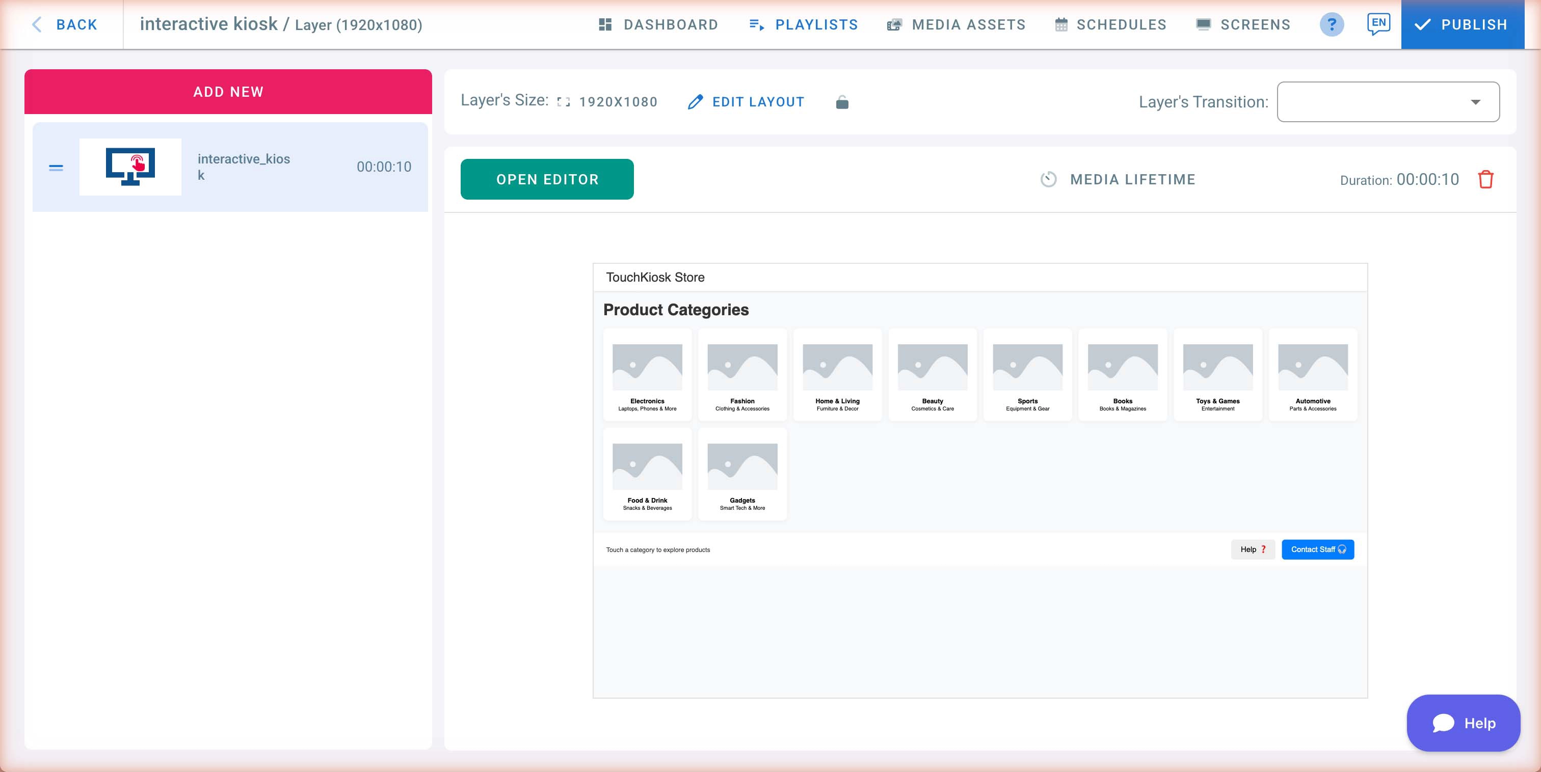 Kiosk Preview