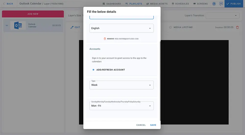 Microsoft Calendar View