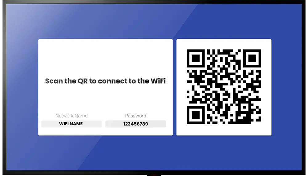 WiFi on digital signage screen