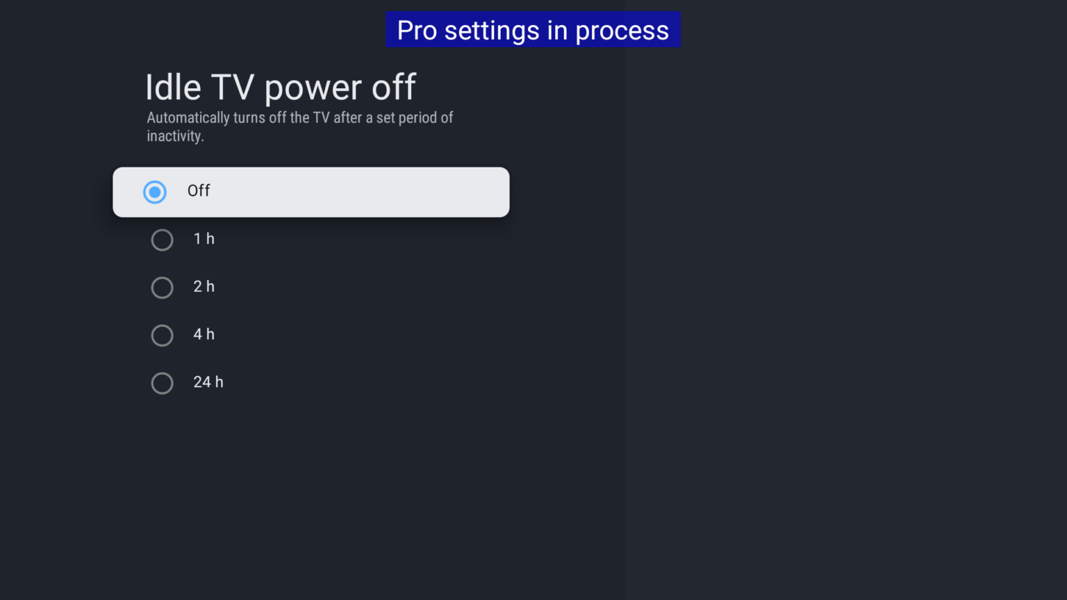 Sony idle power off
