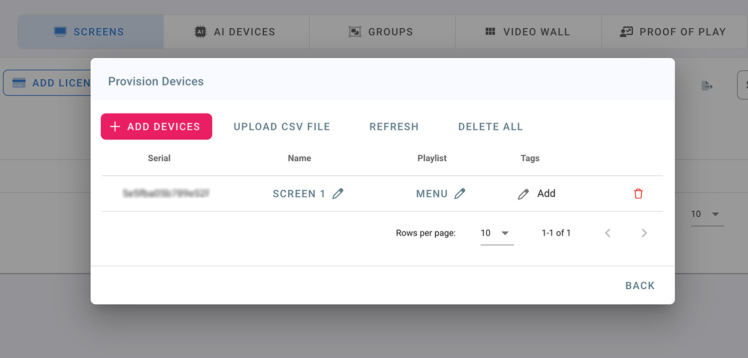 Enter device details
